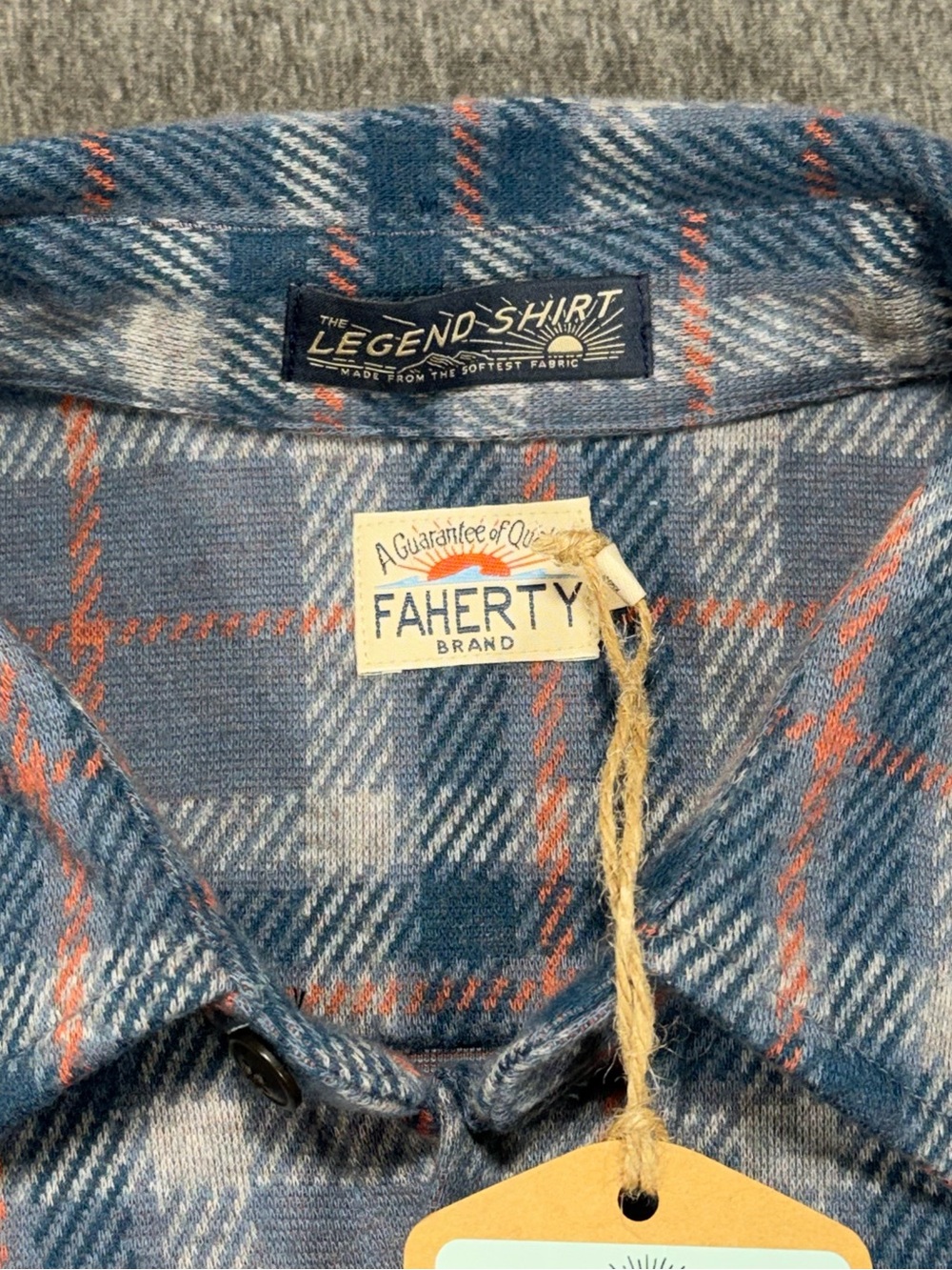 Faherty Three Lakes Plaid Legend Sweater Shirt Mens L MXC0002 NWT New - Picture 4 of 8